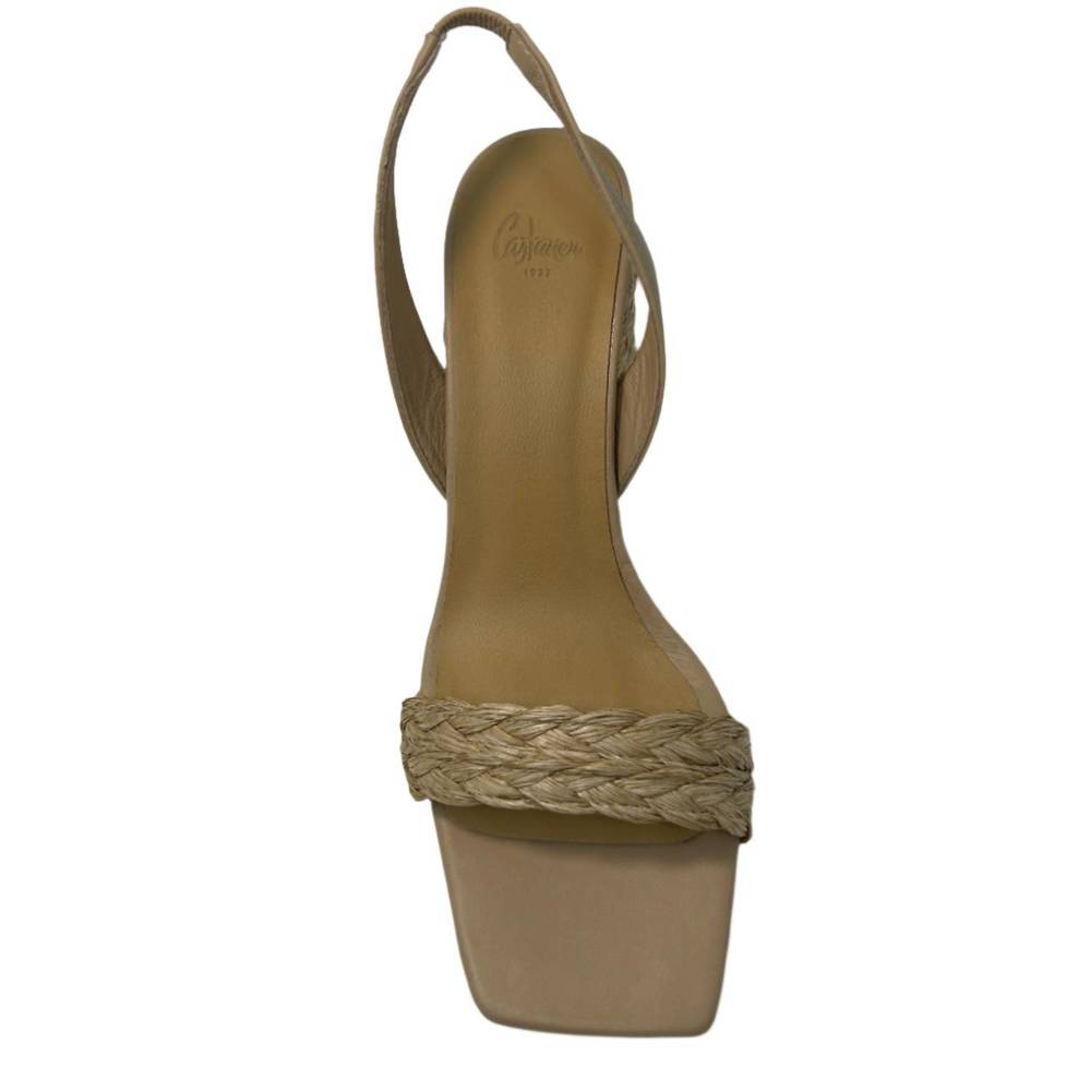 NEW CASTANER women's barby wedge sandals in natural - Picture 2 of 4
